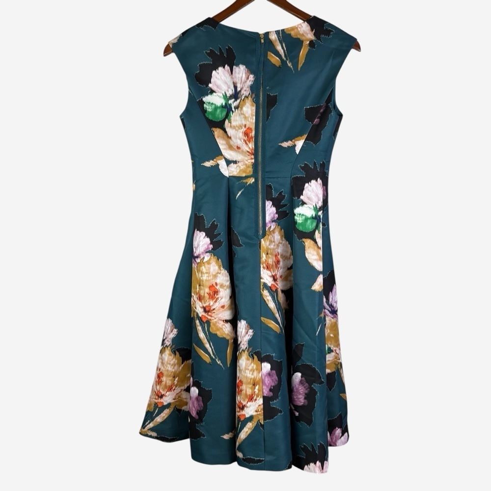Anthropologie Baikal Dress By Moulinette Souers 2 Floral Teal Fit & Flare *Flaw - Picture 5 of 16